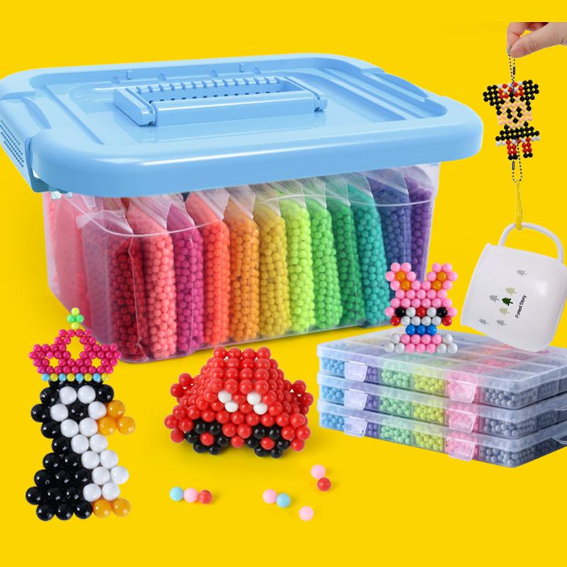 Изображение товара: Игрушки «сделай сам» с водными липкими бусинами для детей, развивающая Волшебная головоломка Монтессори, игрушки, набор бусин для детей, девочек и мальчиков, 3, 5 штук, игрушки