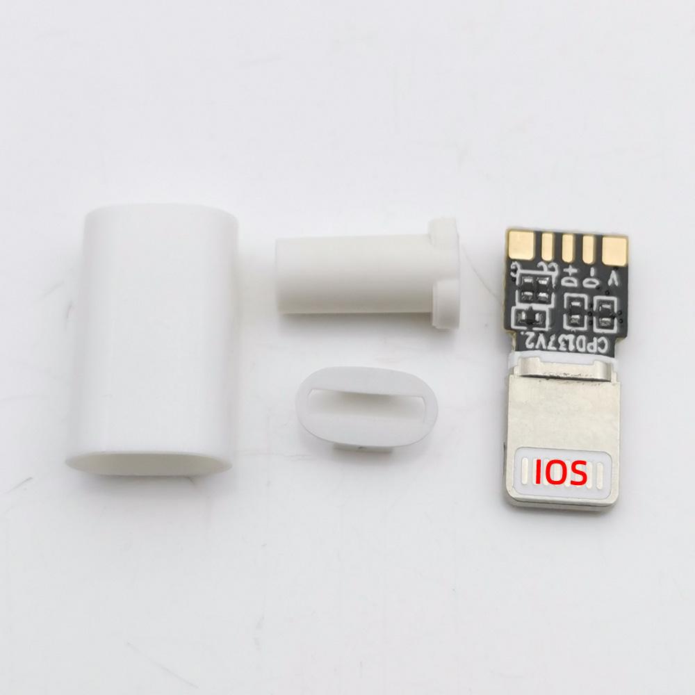 Изображение товара: USB C to IOS welding Male plug connector with chip board 9V 2A 18W DIY 8pin Lightning fast charging plug adpter parts for IPHONE