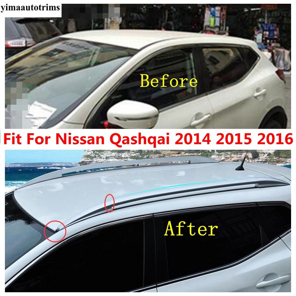Изображение товара: Верхняя верхняя крыша, боковые рейки, рейки, багажник, крышка багажника, отделка для Nissan Qashqai J11 2014 2015 2016, автомобильные аксессуары, внешние