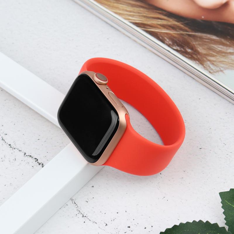 Изображение товара: Ремешок Solo Loop для Apple watch band 44 мм 40 мм 45 мм 41 мм 38 мм 42 мм, силиконовый спортивный браслет для наручных часов iWatch Series 7 SE 3 4 5 6