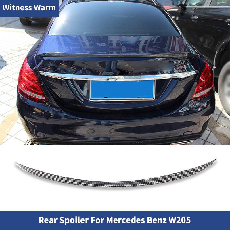 Изображение товара: Для W205 задний спойлер для багажника, крыло для Mercedes Benz c класса C180 C200 C250 C63 Amg 4-дверный 2015 - 2019 стандарт из углеродного волокна