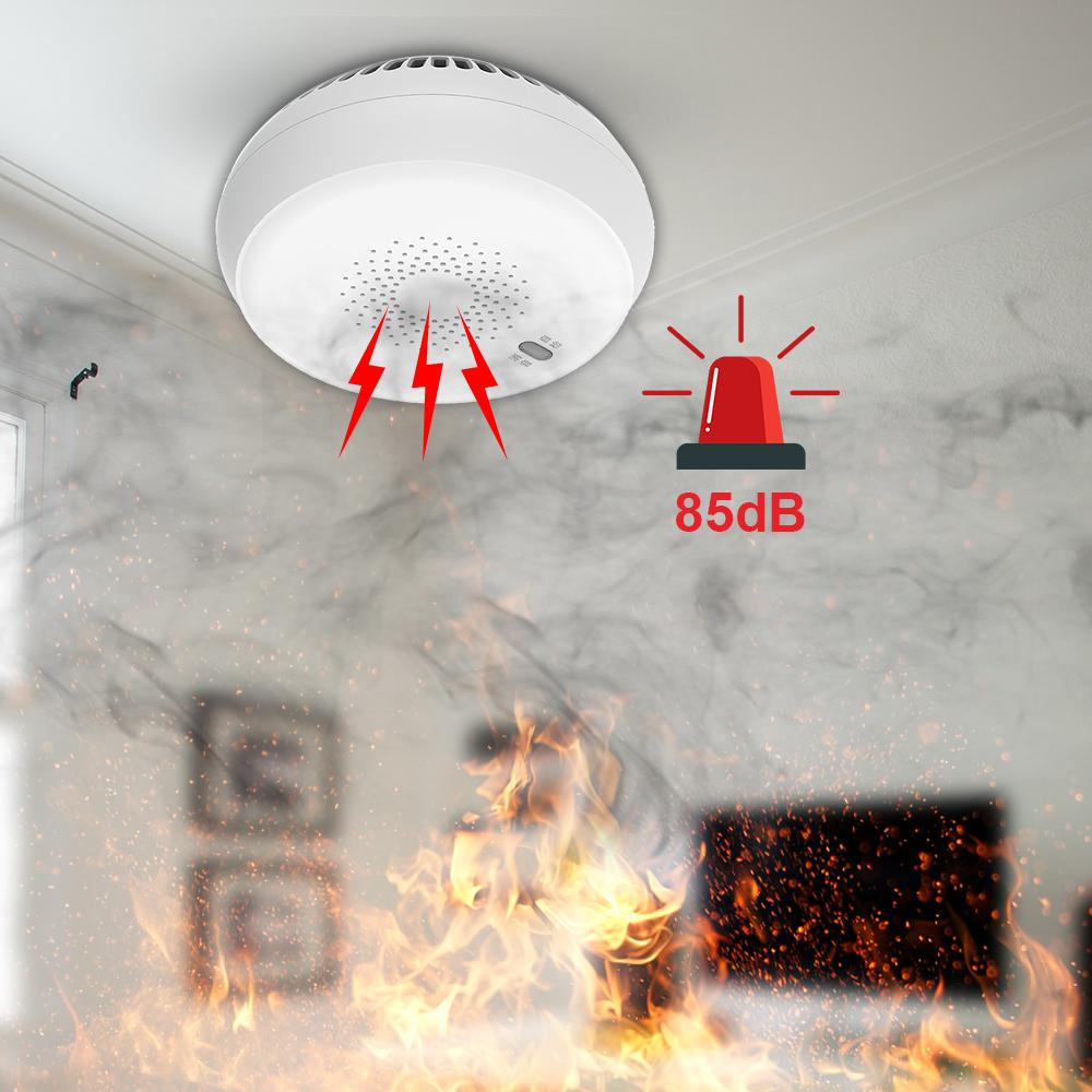 Изображение товара: CPVAN датчик дыма Zigbee датчик умный дом система безопасности пожарные Tuya приложение уведомления пожарная сигнализация 85дб сигнализация