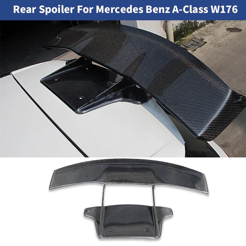 Изображение товара: Автомобильный спойлер W176, задний спойлер из углеродного волокна, крылья на крышу для Mercedes-benz A-class W176, комплект кузова автомобиля 2013-2018