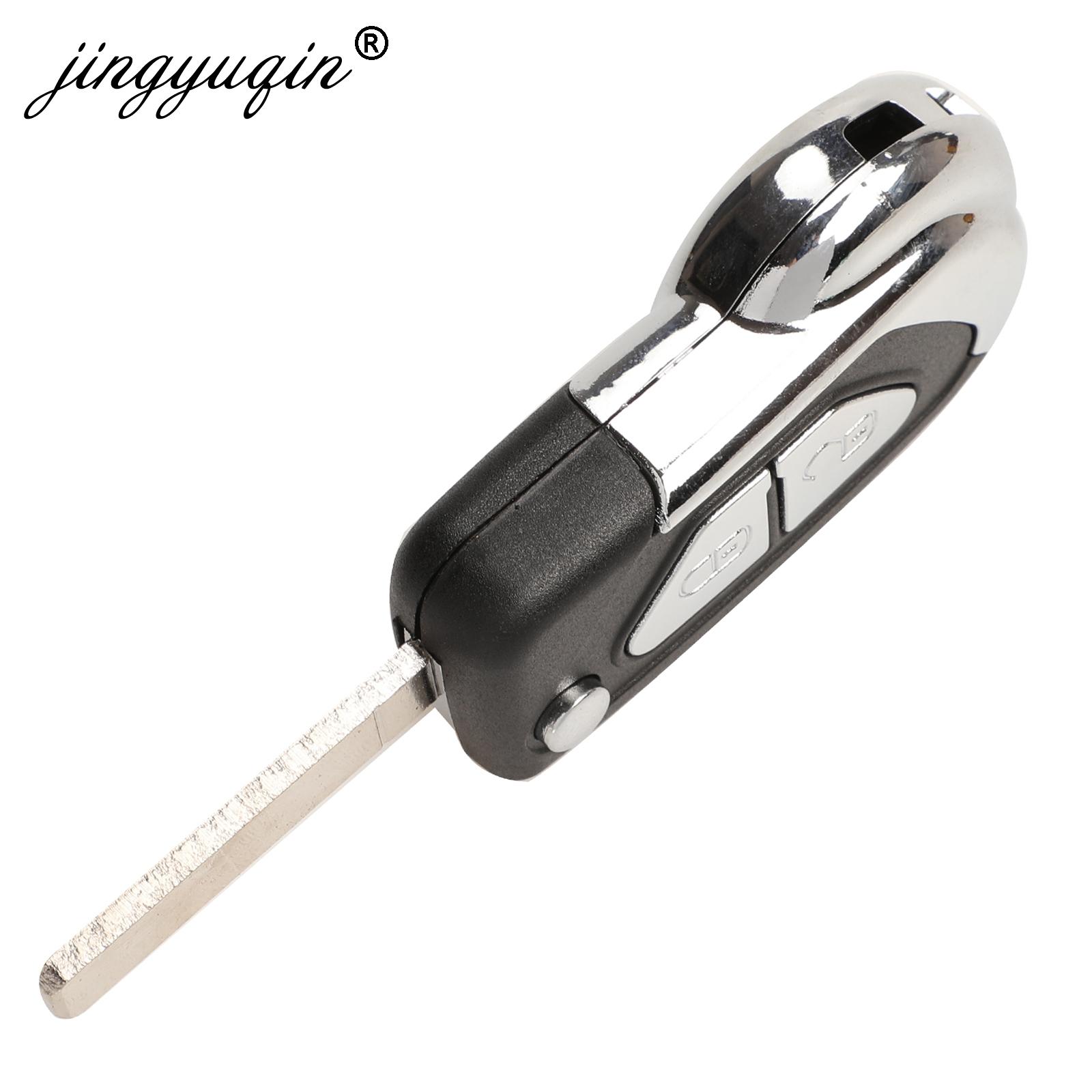 Изображение товара: Jingyuqin для Citroen DS3, 2 кнопки, Uncut VA2, чехол с лезвием для ключей, чехол с дистанционным управлением