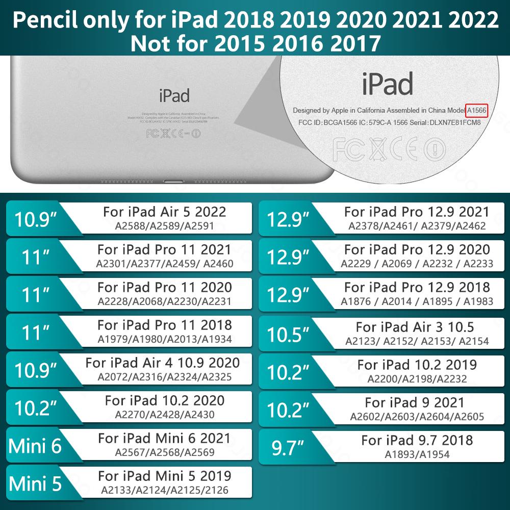 Изображение товара: Для iPad Pencil Apple Pen Stylus для Apple Pencil 2 1 для iPad Air 4 2021 Pro 11 12,9 2020 Air 3 10,5 2019 10,2 Mini 5 Touch Pen