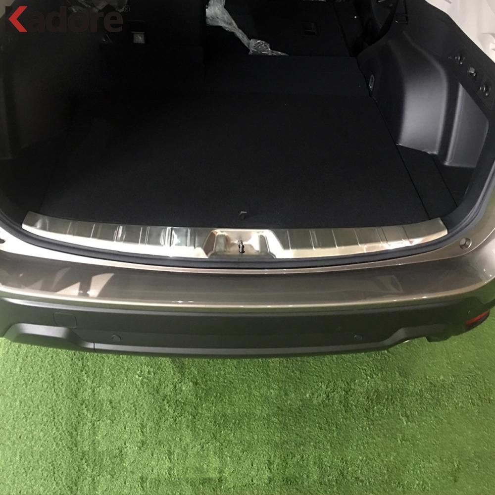 Изображение товара: Стайлинг автомобиля, крышка бампера заднего багажника, Накладка для Subaru Forester SK 2018 2019 2020, пластина для внутренней задней двери из нержавеющей стали