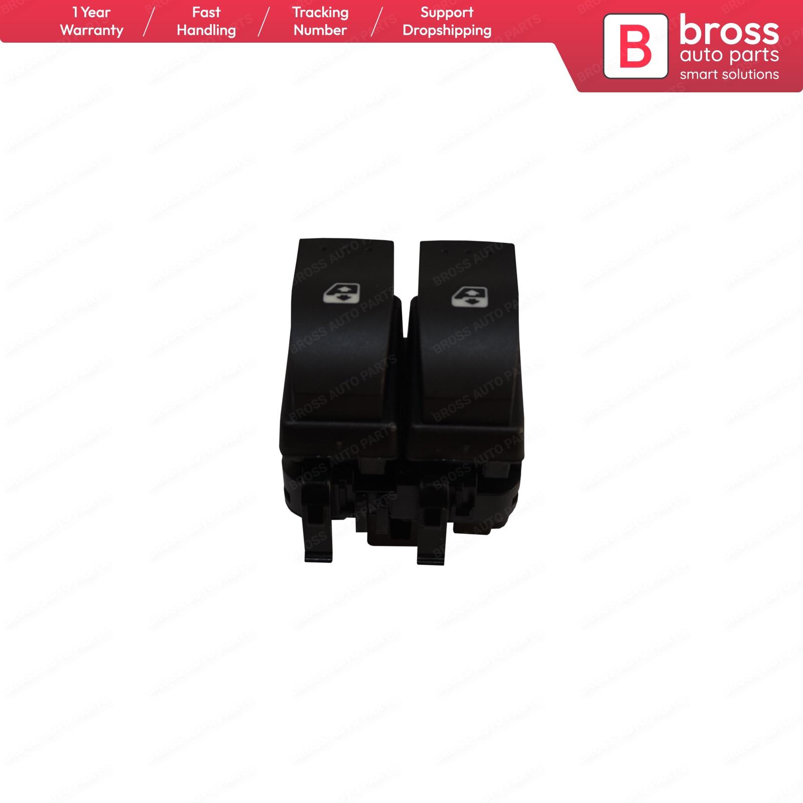 Изображение товара: Автозапчасти Bross BDP848, двойной выключатель оконного управления, 10-Pin, 8200060045, черный цвет, для Clio MK2 1998-2014, Сделано в Турции