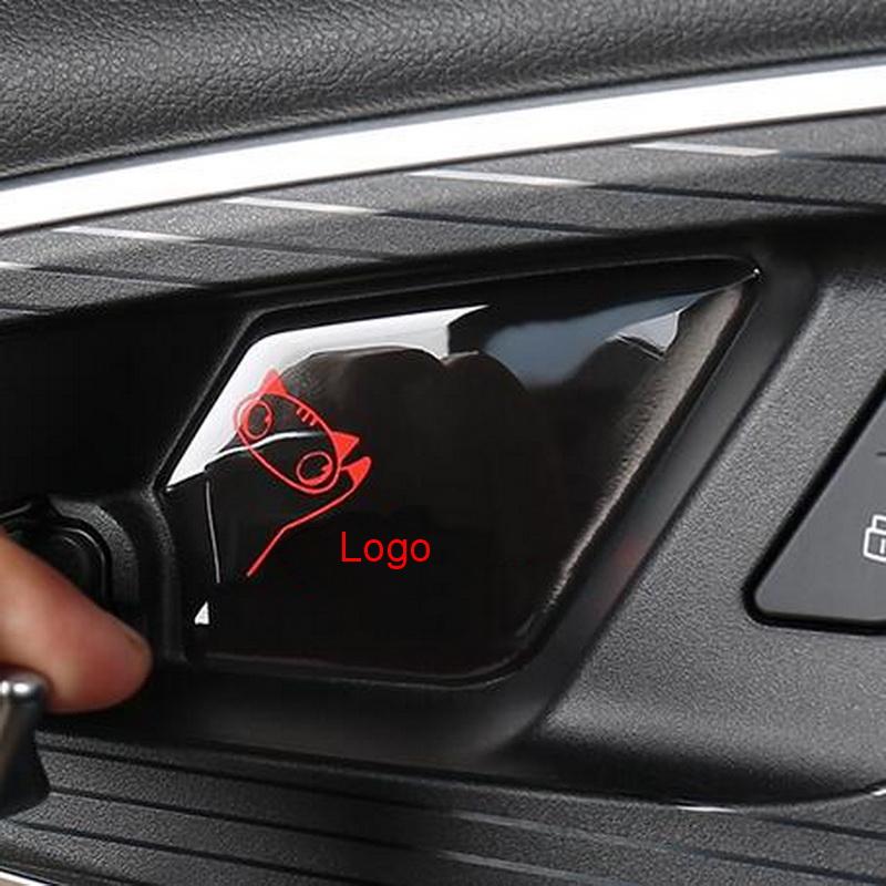 Изображение товара: Наклейки Tonlinker на внутреннюю дверную ручку автомобиля, чашу/ручку, наклейки на крышку для GWM ORA CAT 2021-22, Стайлинг автомобиля, 1/4 шт., наклейки на крышку