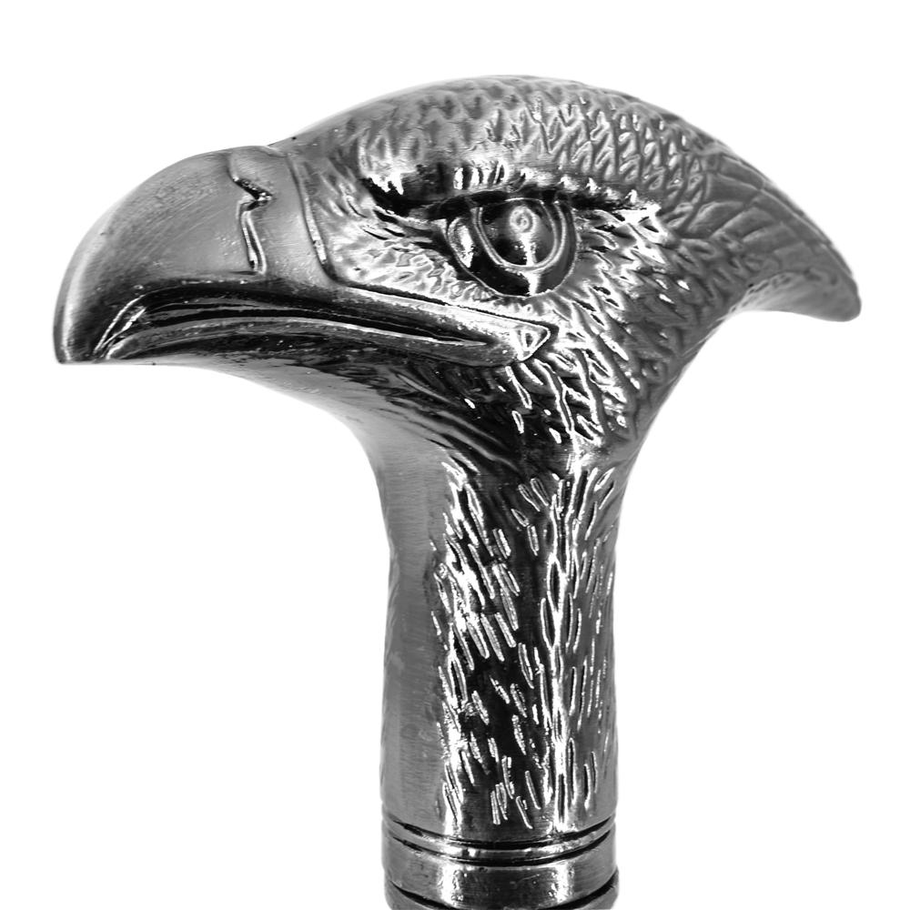 Изображение товара: Модная трость Eagle Falcon, элегантная трость с головой орла, металлическая трость, трость для ходьбы, трость для мужчин, трость для свободных рук 92 см