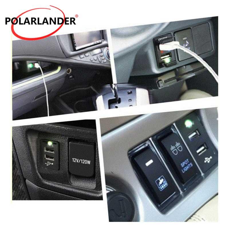 Изображение товара: ABS Dual USB Car Charger Socket Dashboard 12V 2.1A Phone Charger Interface Socket Car Charger Use for Isuzu