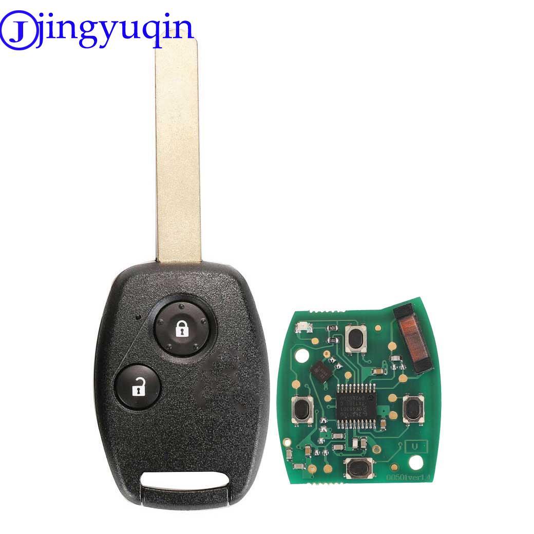 Изображение товара: Jingyuqin FSK 433 МГц с чипом ID46 2/3 кнопок дистанционный ключ-брелок от машины для Honda Cr-V Civic Insight Ridgeline Accord