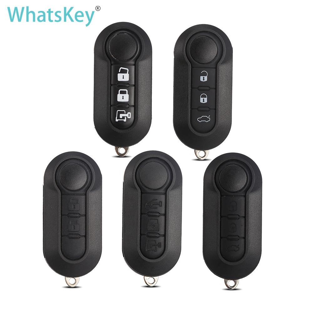 Изображение товара: WhatsKey 3 Button Flip Remote Key Shell Складной чехол для Fiat 500 Panda Punto Stilo Ducato Bravo для Citroen Jumper для Peugeot Boxer Автомобильная сигнализация Keyless SIP22 Blade Uncut Корпус ключа