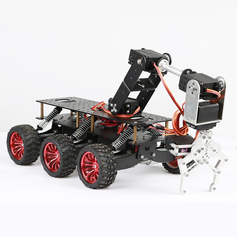 Изображение товара: Автомобиль на гусеничном радиоуправлении, 6WD, платформа для поиска и спасения, умное шасси, для бездорожья, для Arduino, Raspberry Pie, Wi-Fi