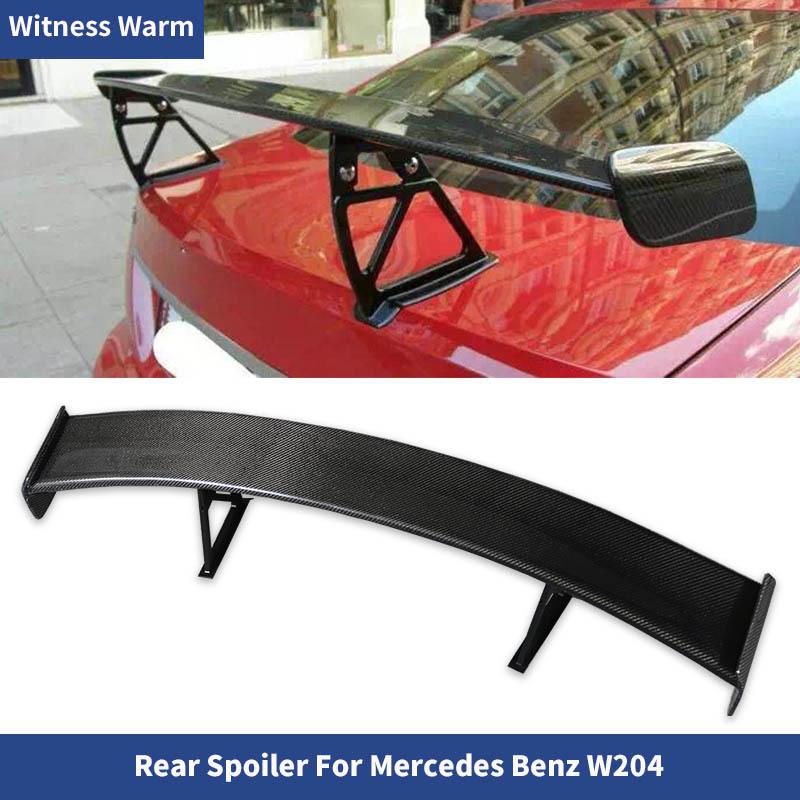 Изображение товара: Спойлер W204 из углеродного волокна для заднего крыла багажника, спойлер для Benz C300, C230, C260, C200, 2 двери, 4 двери, комплект для тела автомобиля
