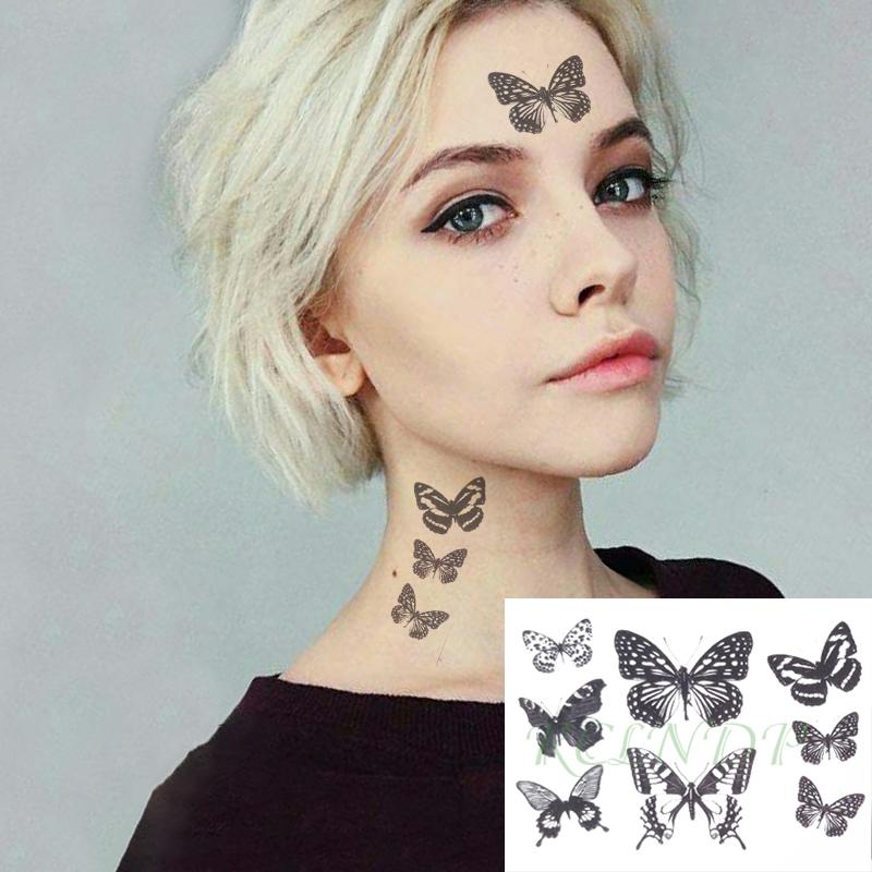 Изображение товара: Водостойкая Временная тату-наклейка красивая бабочка маленькая боди-арт искусственная тату флэш-тату на запястье для мужчин и женщин