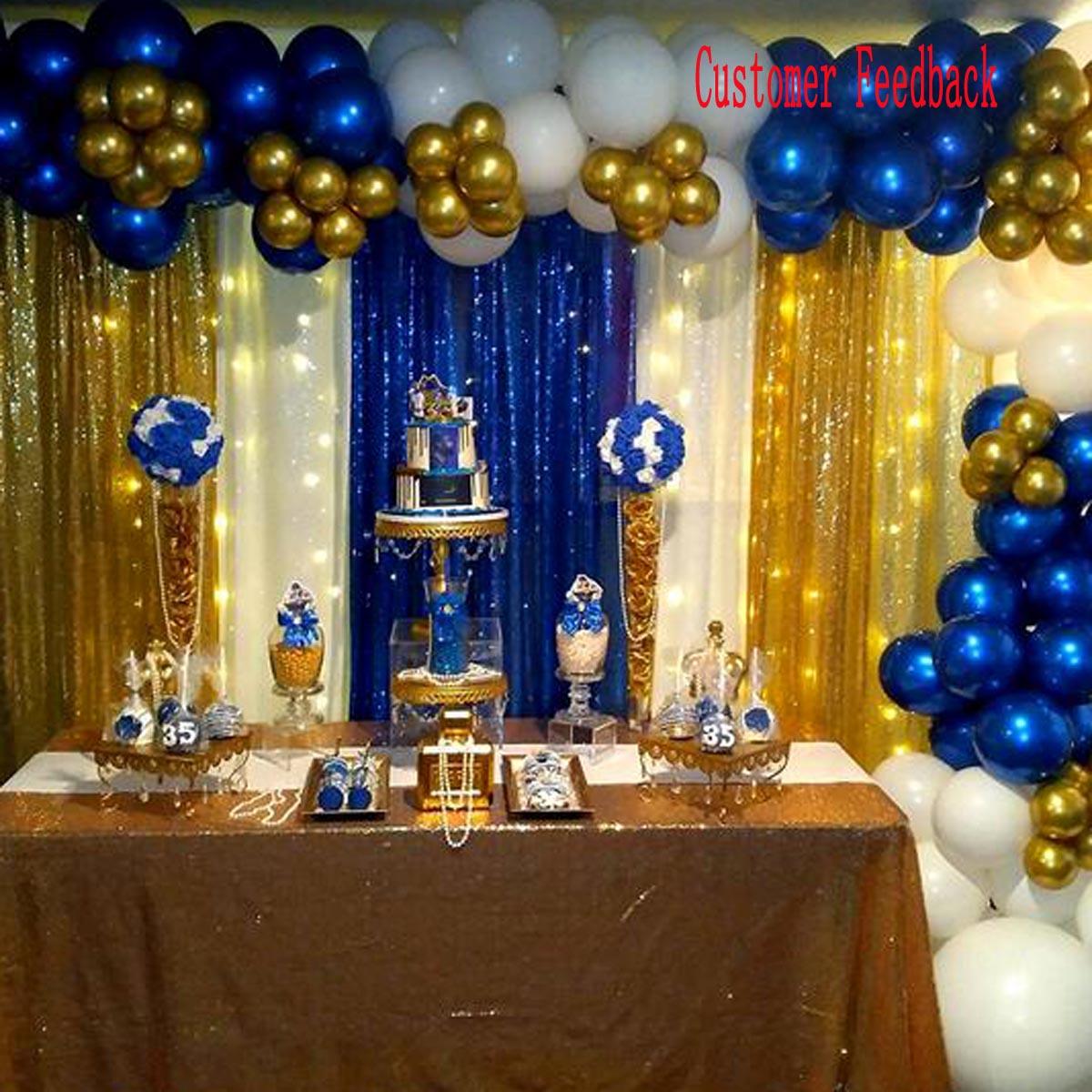 Изображение товара: Royaltime пайетки занавески для фотосъемки 2x8 ft-королевского синего цвета, пайетки для свадебной вечеринки занавески Декор