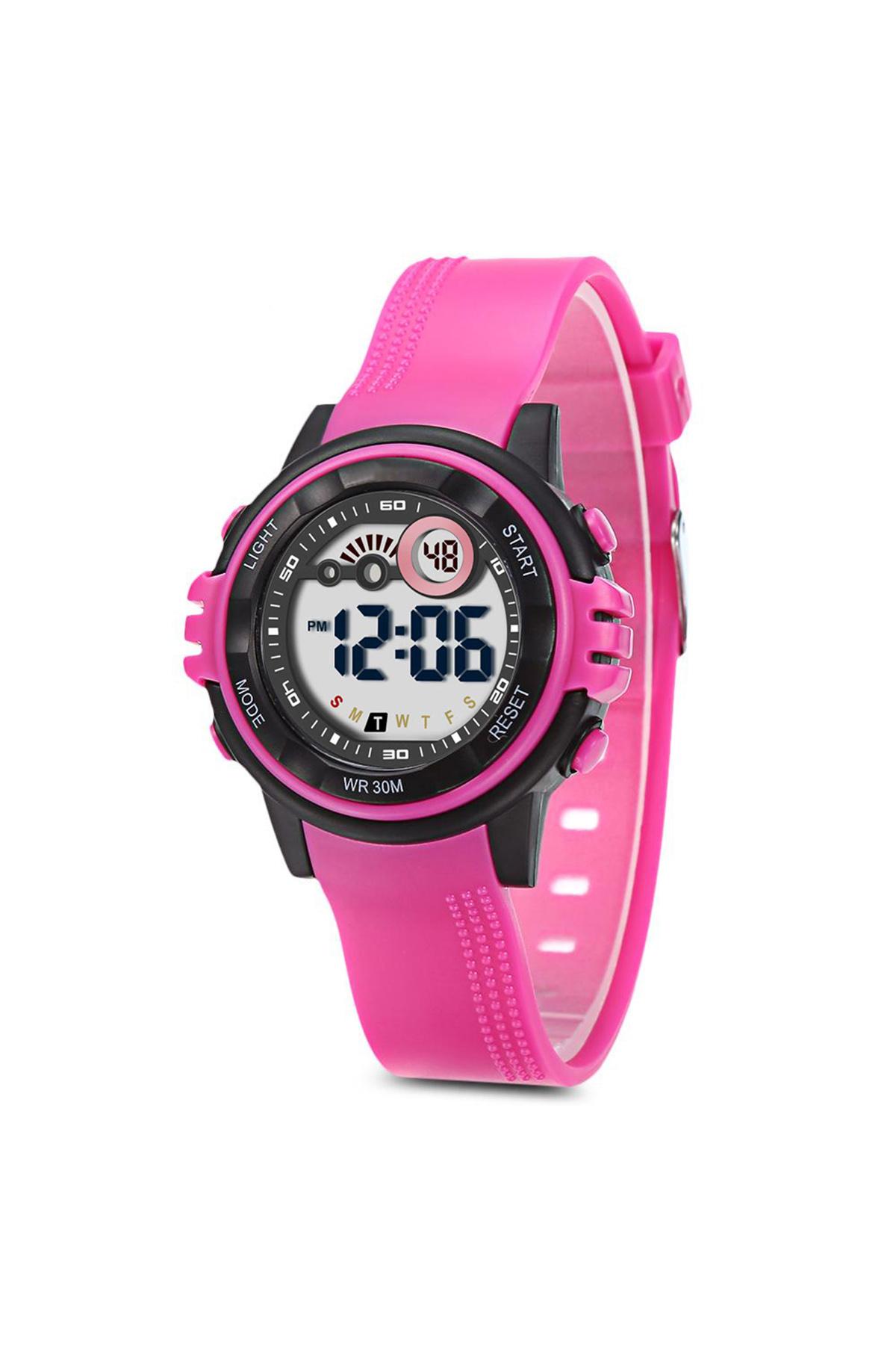 Изображение товара: Цифровые розовые спортивные наручные часы Будильник Секундомер Календарь 3 АТМ