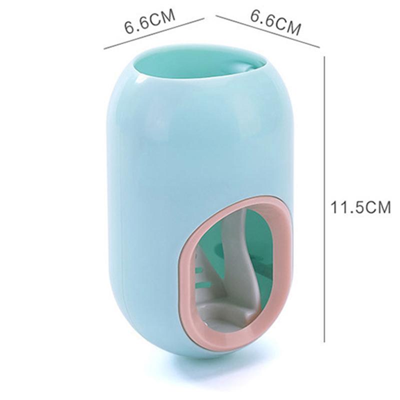 Изображение товара: Настенный диспенсер для зубной пасты LEDFRE, автоматическая выдавливаемая пластиковая стойка для зубных щеток для ванной комнаты lf71033