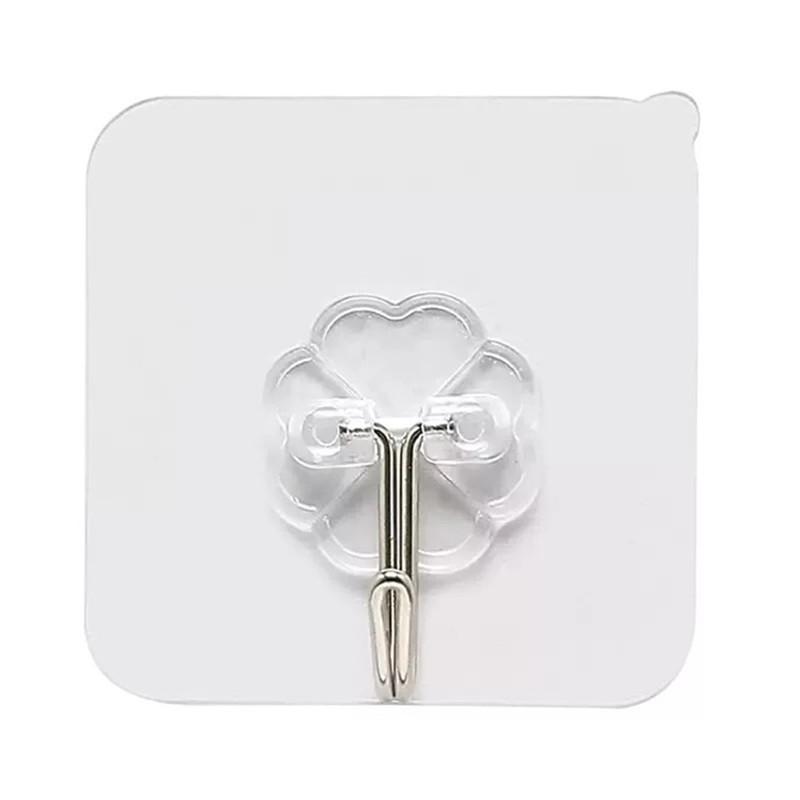 Изображение товара: Прозрачные крепкие самоклеящиеся настенные крючки для дверей, крючки на присоске, стойка для тяжелых нагрузок с присоской для кухни, ванной, крючок для ключей