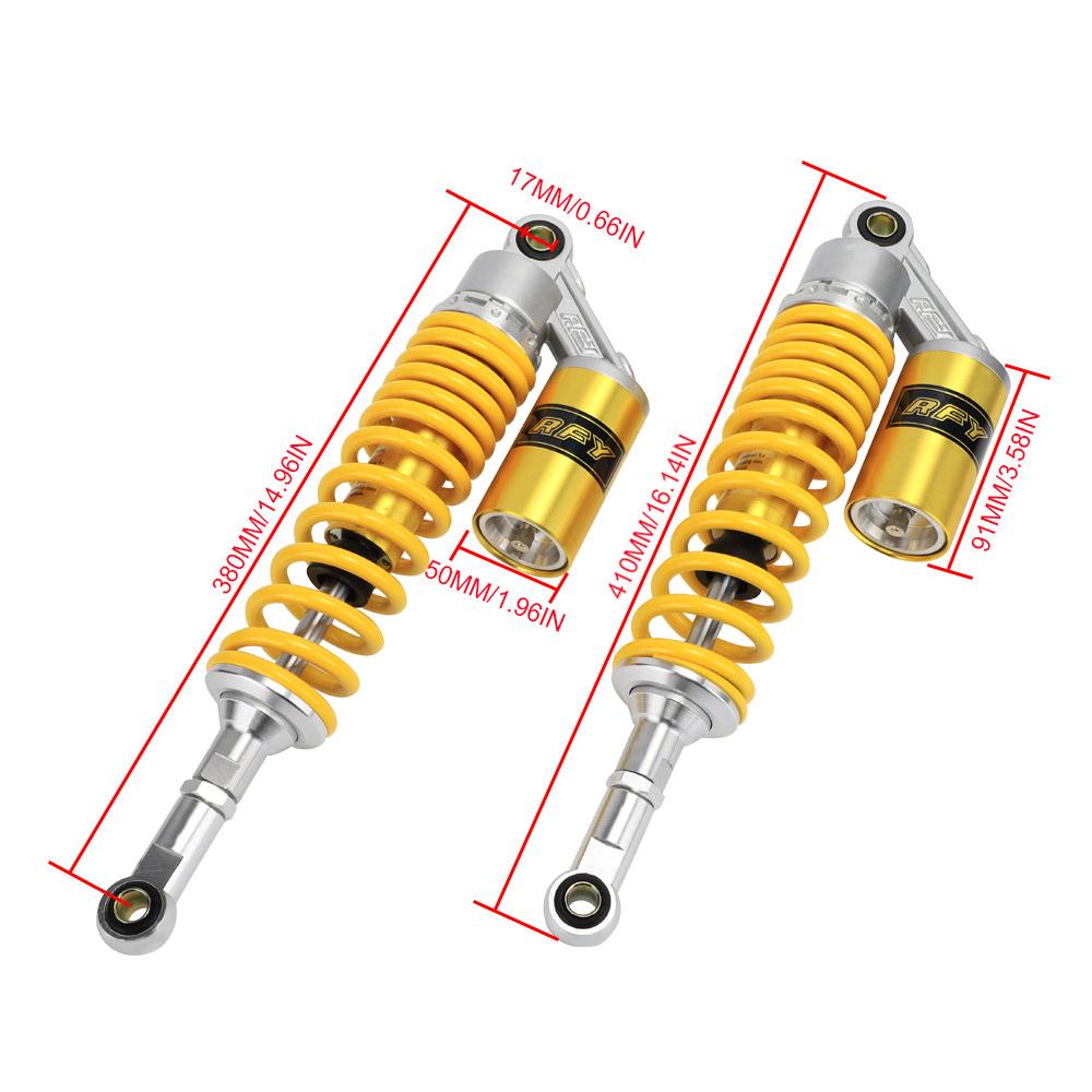 Изображение товара: 1 пара, амортизаторы для мотоцикла, 8 мм, 380 мм, 15 дюймов