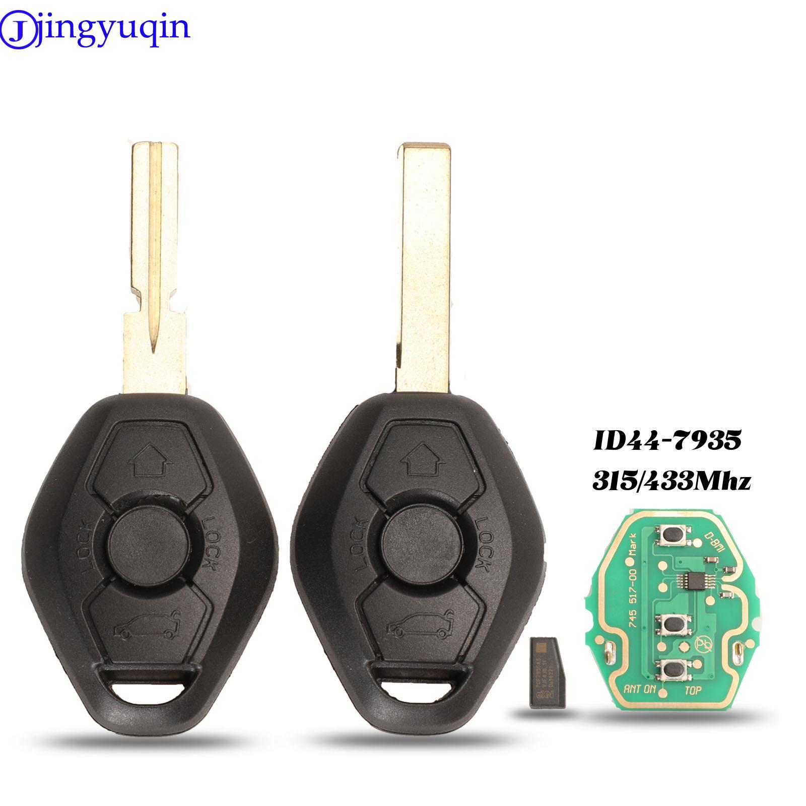 Изображение товара: Jingyuqin 3 кнопки система EWS Автомобильный Дистанционный ключ для BMW E38 E39 E46 X3 X5 Z3 Z4 1/3/5/7 серии 315/433 МГц ID44/PCF7935Chip