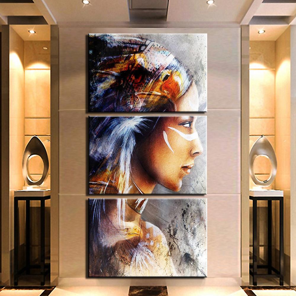 Изображение товара: Картина на холсте, настенная живопись для гостиной, 3 панели, домашний декор, модульный постер в рамке