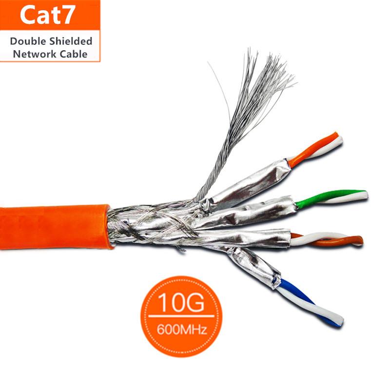 Изображение товара: Cat7 RJ45 сетевой кабель с двойной защитой SFTP LSZH 10 Гбит/с высокоскоростной Интернет-кабель патч-корд Ротер Ethernet компьютерный кабель