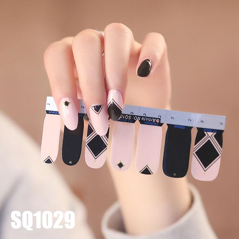 Изображение товара: Наклейки самоклеящиеся, для дизайна ногтей, водостойкие, 14 типов/лист, маникюр-наклейки для ногтей