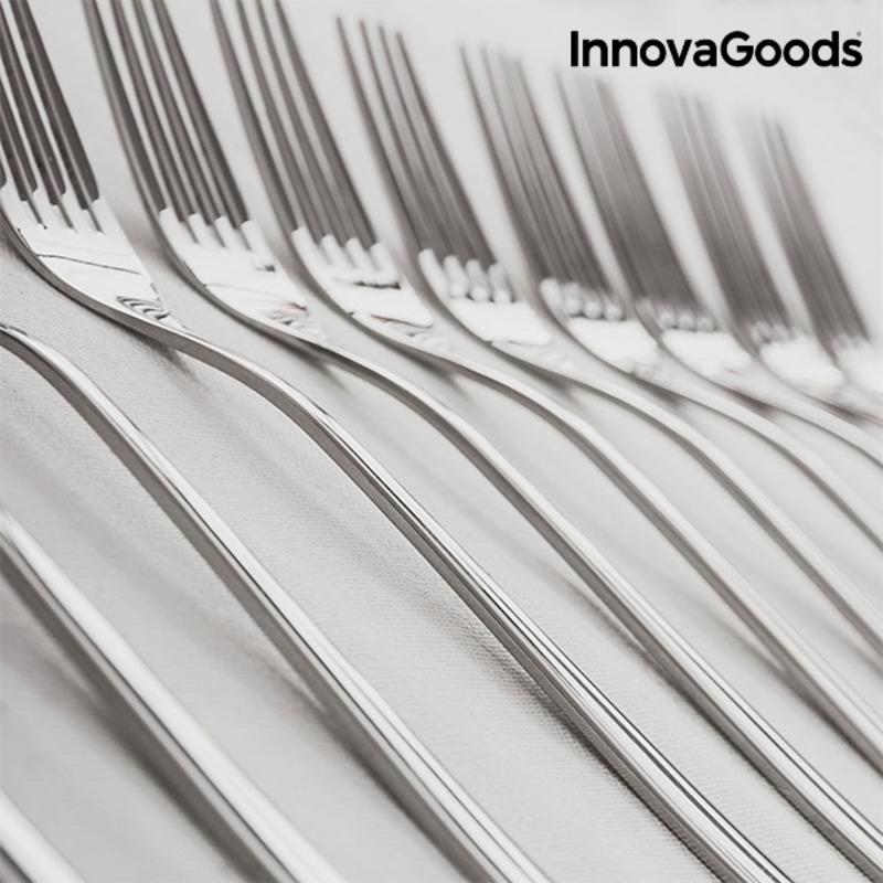 Изображение товара: Набор столовых приборов InnovaGoods Cook De Lux из нержавеющей стали (72 шт.)
