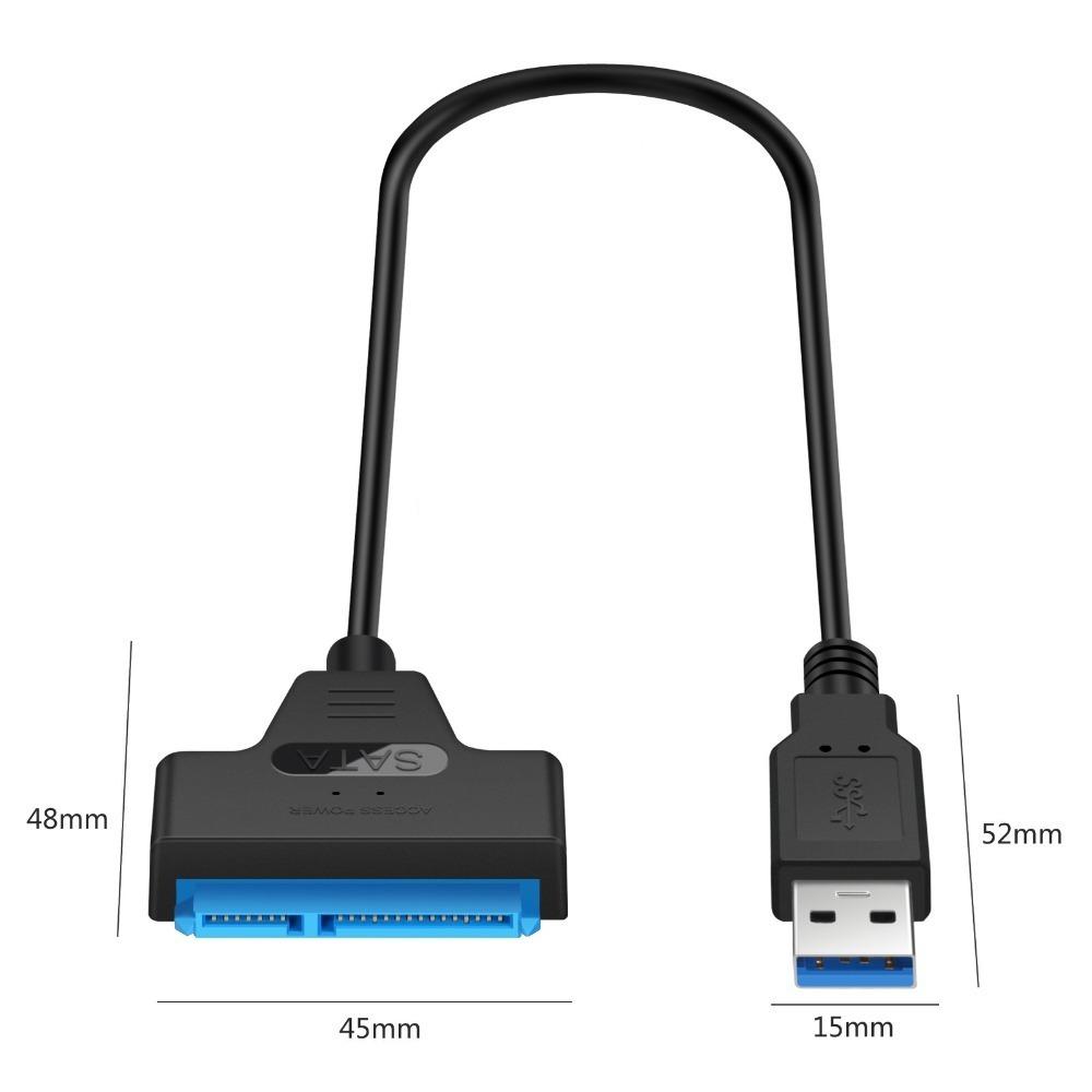 Изображение товара: Кабель USB 3,0 SATA 3, адаптер Sata к USB 3,0, Поддержка внешнего жесткого диска 2,5 дюйма, SSD, жесткого диска 22Pin, кабель Sata III Type C USB 2,0