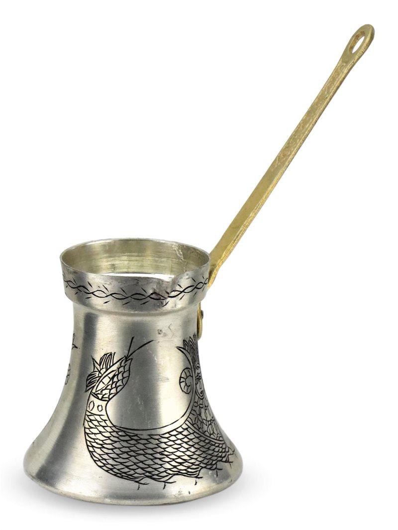 Изображение товара: Толстый медный кофейник с вышивкой шахмаранли для молока