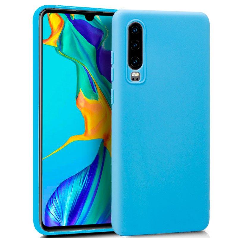 Изображение товара: Силиконовый чехол для Huawei P30 Pro (Небесно-Голубой, мягкий, ударопрочный, грязеотталкивающий)