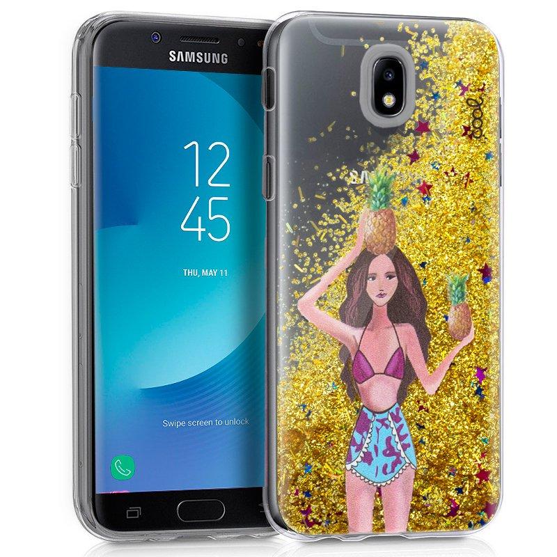 Изображение товара: Чехол samsung J730 Galaxy J7 (2017) Блестящие ананасы