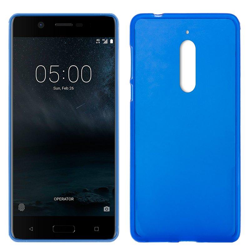 Изображение товара: Силиконовый чехол Nokia 5 (синий, мягкий, ударопрочный, устойчив