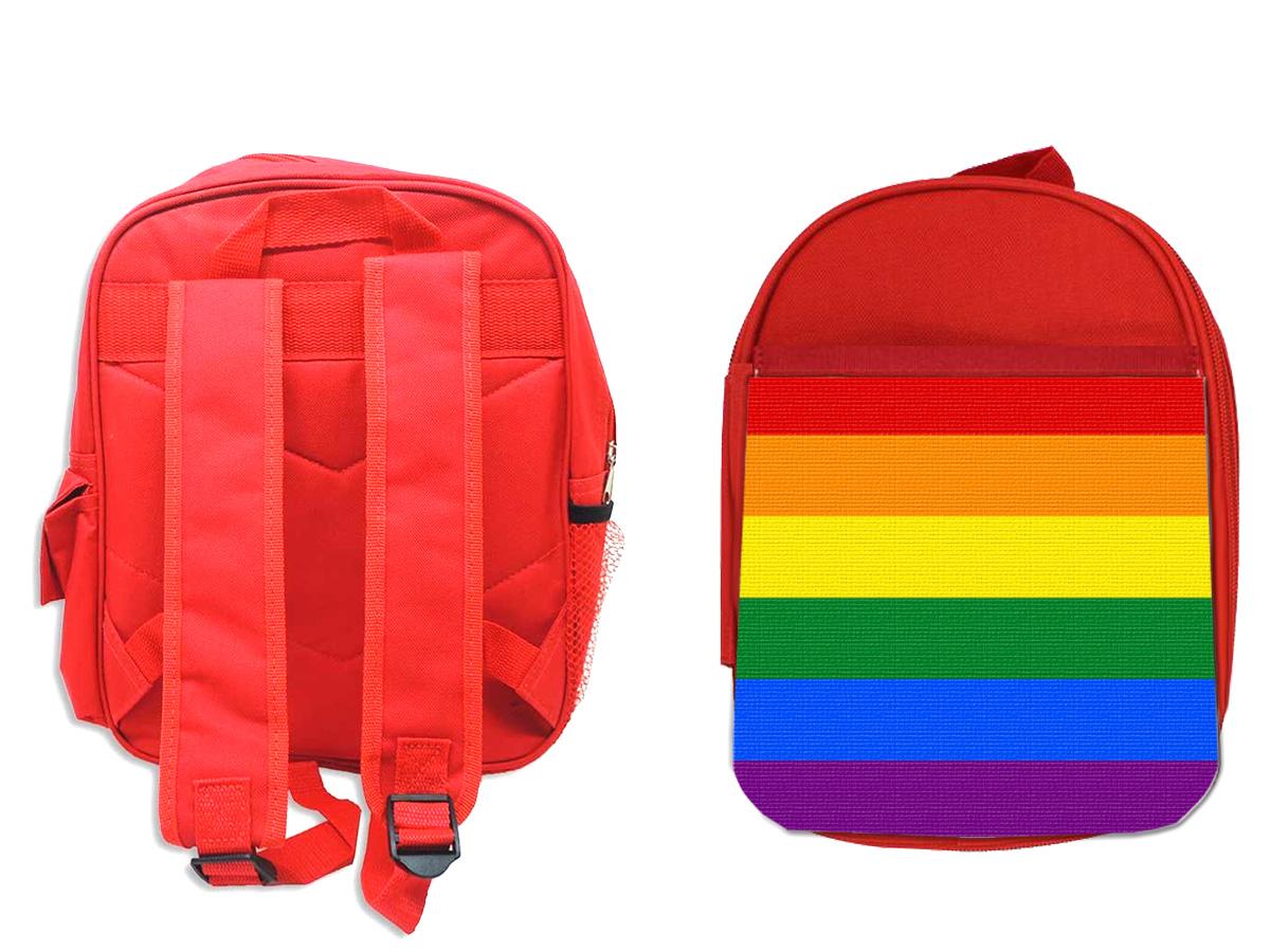 Изображение товара: MERCHANDMANIA красный флаг рюкзак DIA нетрадиционной для школы Материал детские Для мальчиков и девочек по заказу покупателя