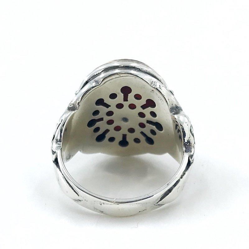 Изображение товара: Мужское серебряное кольцо с натуральным агатом