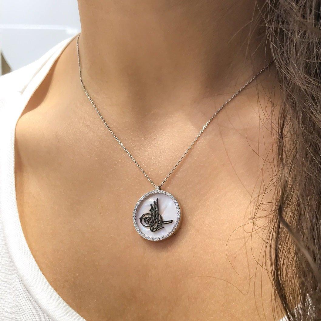 Изображение товара: Медальон с жемчугом и камнем, модель золотого серебряного ожерелья