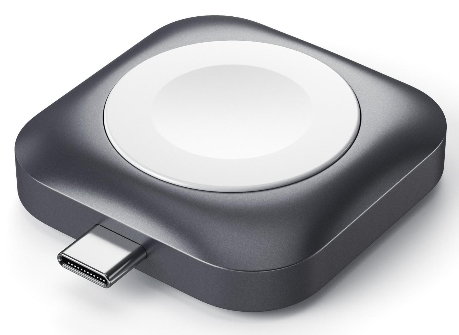 Изображение товара: Зарядное устройство Satechi USB-C Magnetic Charging Dock (ST-TCMCAWM) для Apple Watch (Space Grey)