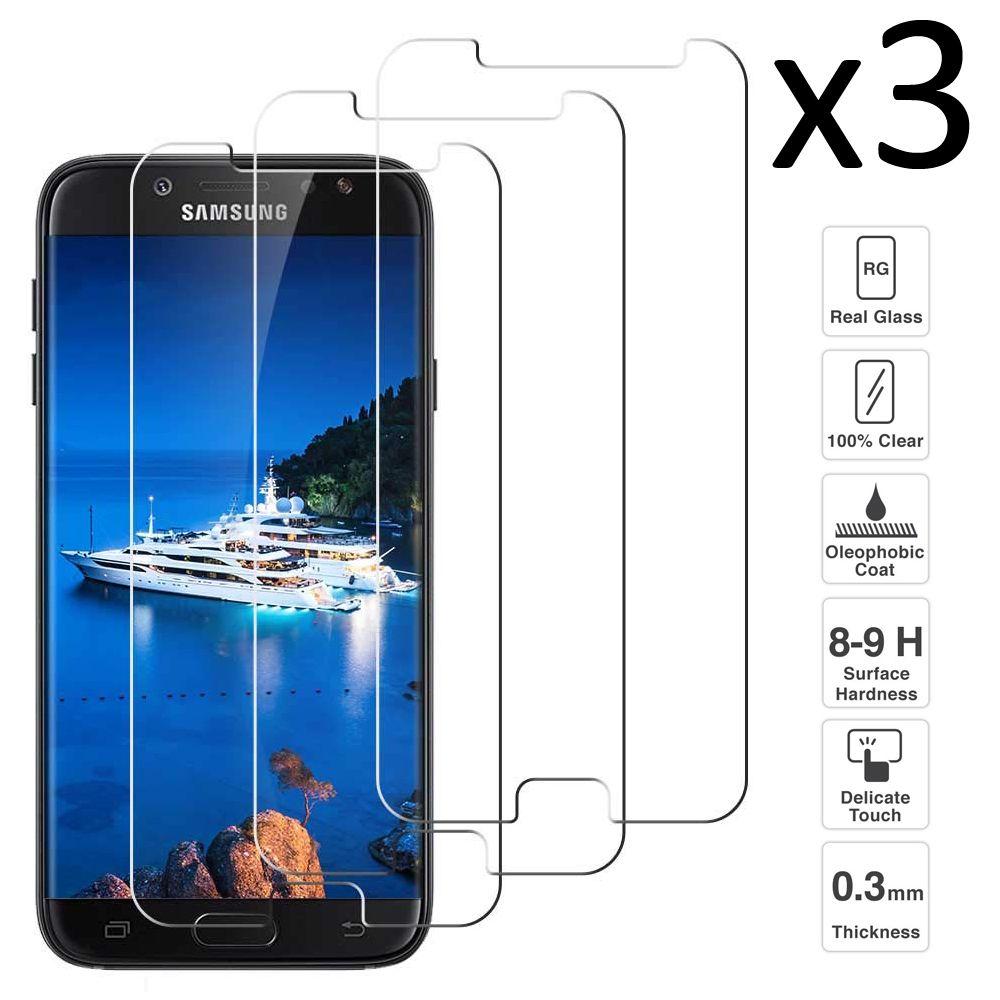 Изображение товара: Samsung Galaxy J7 2017 J730 набор из 3 предметов закаленное стекло Защита для экрана против царапин Ультратонкий легко установить