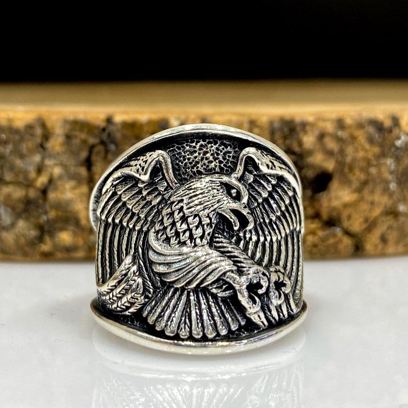 Изображение товара: Кольцо мужское серебро модель орла 925 пробы, новый дизайн