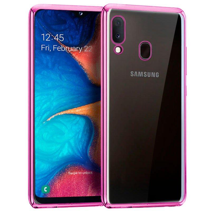 Изображение товара: Чехол для Samsung A202 Galaxy A20e Edge металлик (розовый)