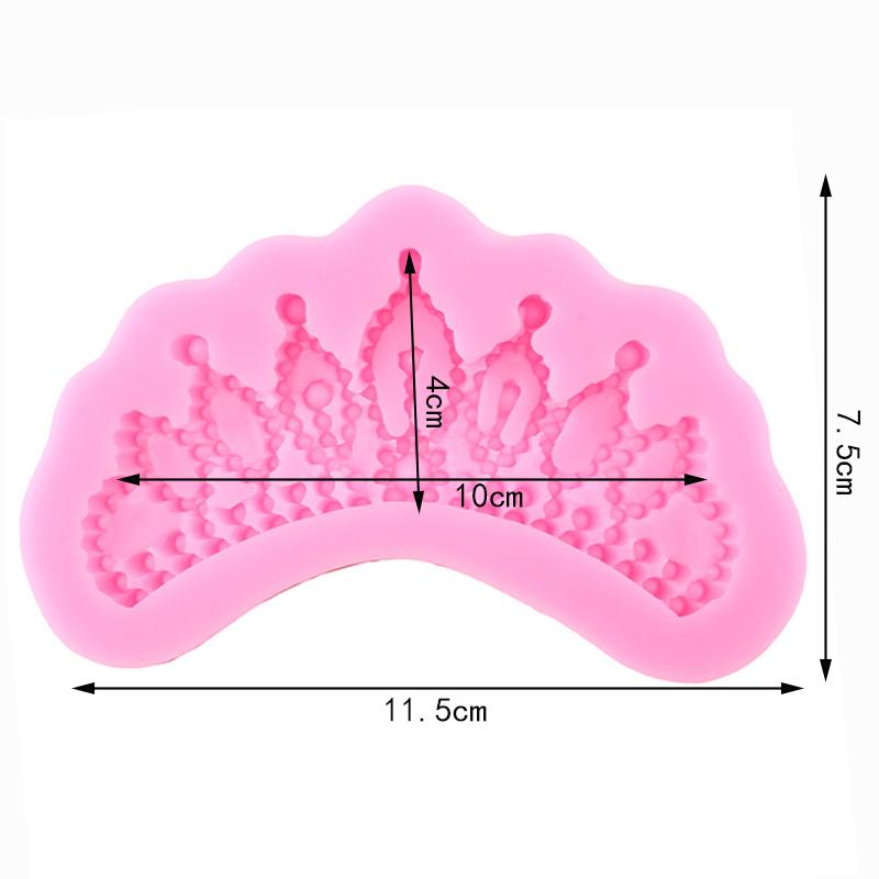 Изображение товара: Корона кружевная кайма силиконовые формы DIY Свадебный кекс Топпер инструменты для украшения тортов из мастики конфеты глина шоколад формы для мастики