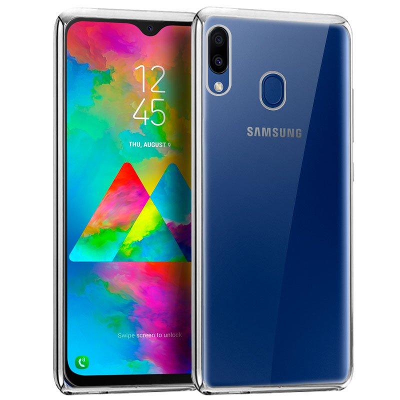 Изображение товара: Чехол для Samsung M205 Galaxy M20 Edge металлик (серебристый)