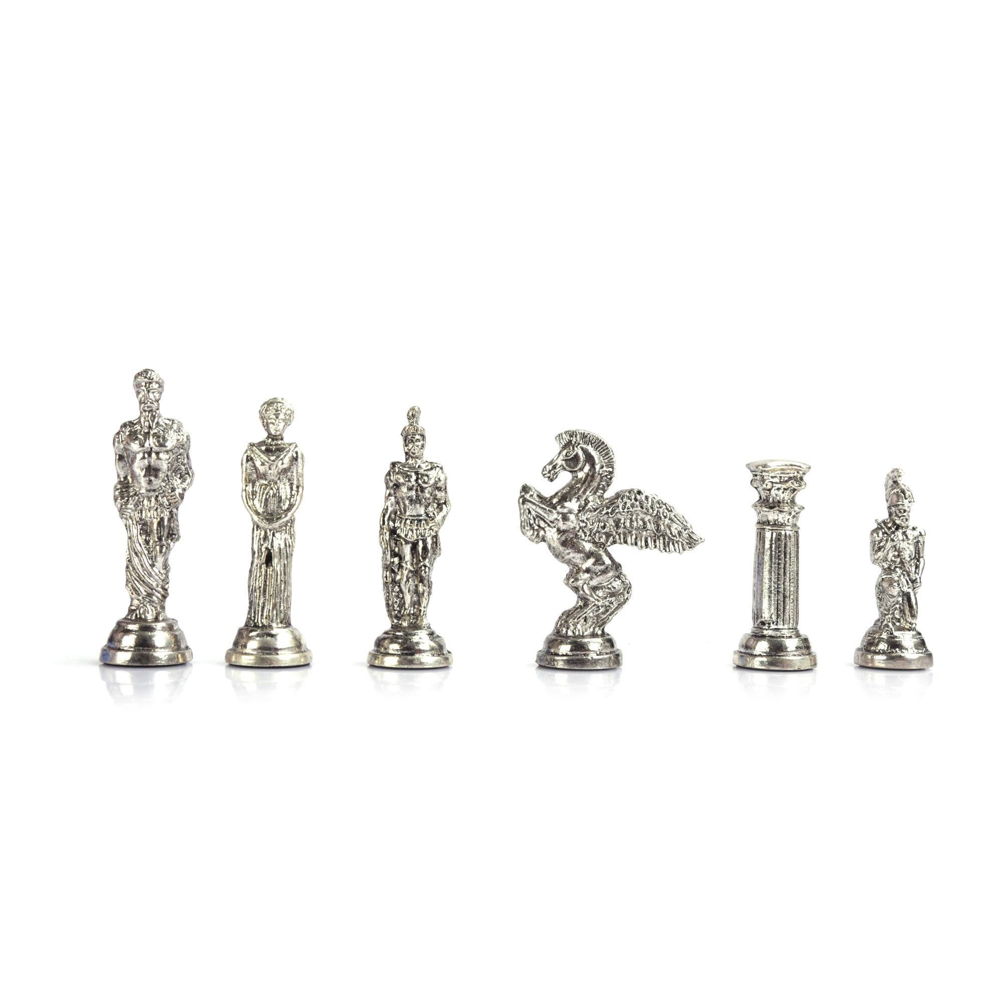 Изображение товара: (Только шахматные фигуры) мифологические пегасы, металлические шахматные фигуры большого размера 9,5 см (доска не входит в комплект)