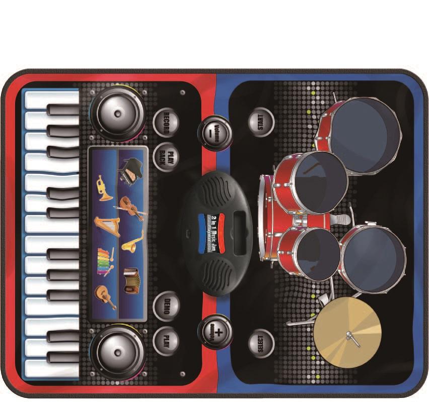 Изображение товара: Одеяло интерактивное музыкальное: пианино и батарея 2 в 1 (Ковер Музыкальный для детей-игровые коврики)