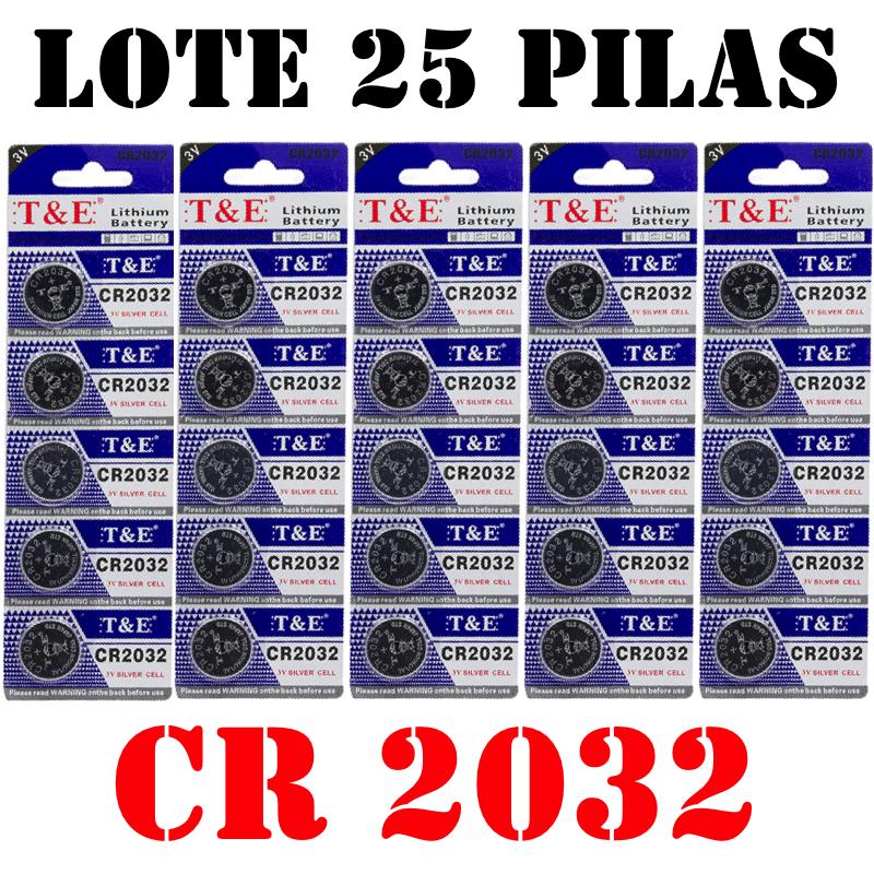 Изображение товара: 25 батарей 2032 BOTON T & E, литиевая батарея 3 в, литиевая батарея, щелочные батареи, запасные части, контроль часов из Испании