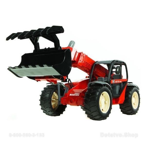 Изображение товара: 02-125 Погрузчик колёсный Manitou MLT 633 с телескопическим ковшом Bruder