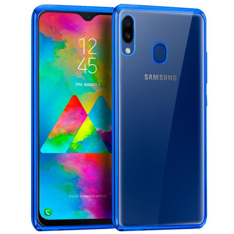 Изображение товара: Чехол для Samsung M205 Galaxy M20 Edge металлик (синий)