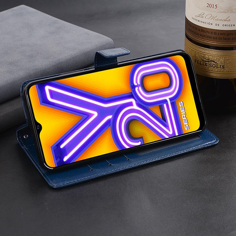 Изображение товара: Чехол-книжка с бумажником для Vivo Y20, роскошный кожаный чехол для Vivo Y20 2020, чехол, оболочка