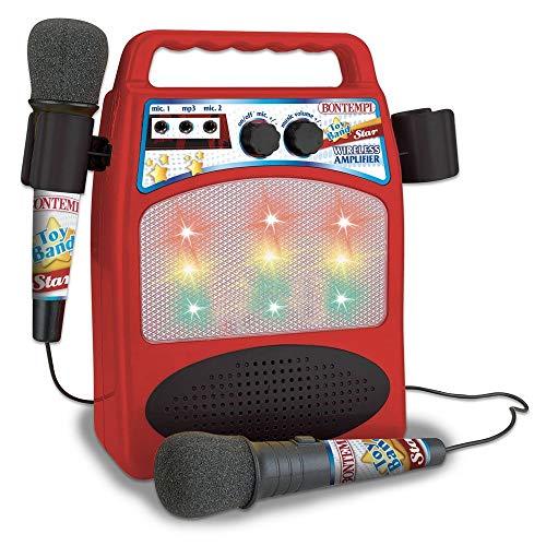 Изображение товара: Bluetooth-портативный караоке с двумя mp3-микрофонами и световыми эффектами, 58x63x37 см, разные цвета (486000)